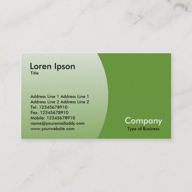 Arc - Avocado Green Business Card (Front)