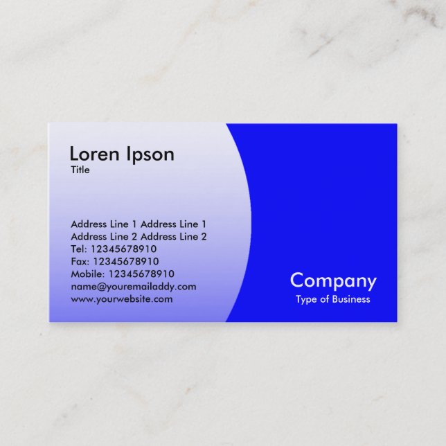 Arc - Blue Business Card (Front)