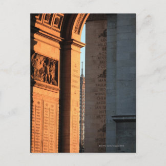 ARC DE TRIOMPHE and EIFFEL tower 2 Postcard