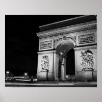 Arc de Triomphe at night in Paris