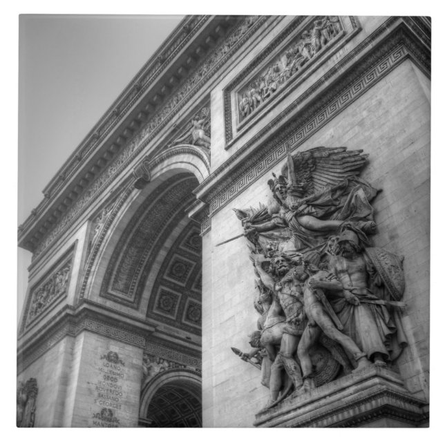 Arc de Triomphe b/w Tile (Front)
