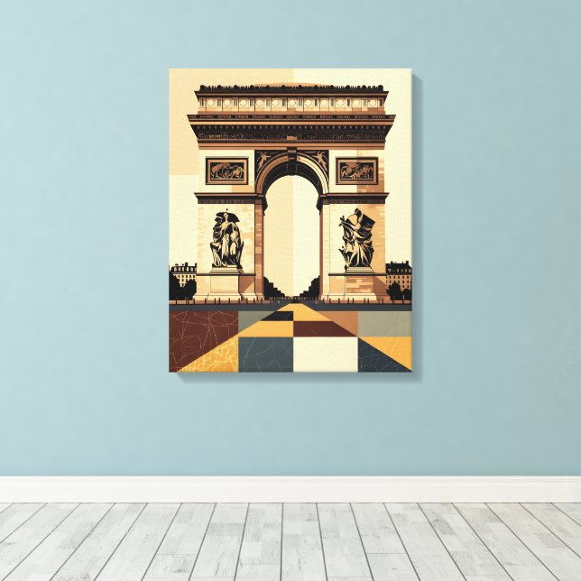 Arc De Triomphe Canvas Print (Insitu(Wood Floor))