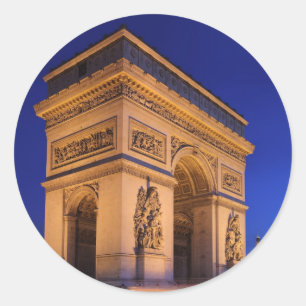 arc de triomphe classic round sticker