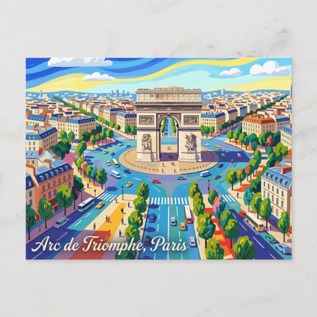 Arc de Triomphe France Postcard (Front)
