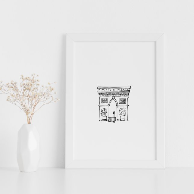 Arc de Triomphe Hand drawn Illustration Art Poster (Creator Uploaded)