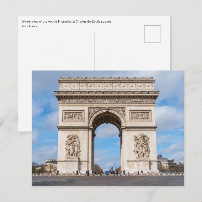 Arc de Triomphe in Paris, France Postcard (Front/Back)