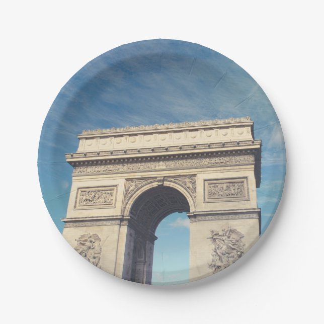 Arc de triomphe paper plate (Front)