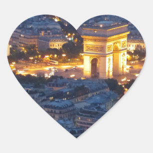 Arc De Triomphe Paris France Cosmopolitan City Heart Sticker