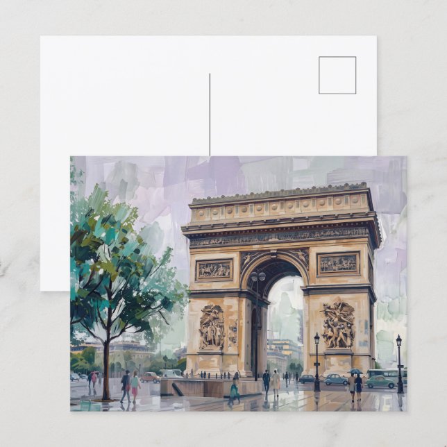 Arc de Triomphe, Paris, France Postcard (Front/Back)