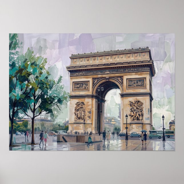 Arc de Triomphe, Paris, France Poster (Front)