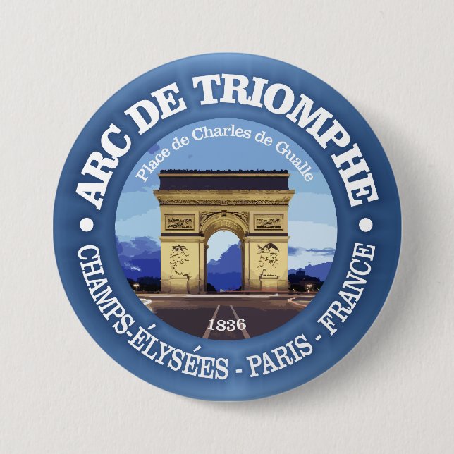 Arc de Triomphe (rd) 7.5 Cm Round Badge (Front)