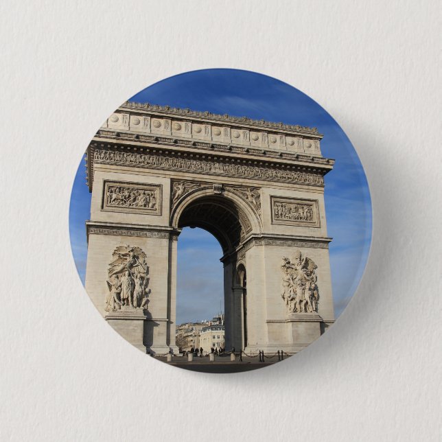 arc de triumph 6 cm round badge (Front)