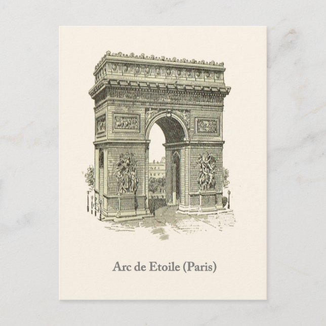 Arc de Triumphe, Paris, Etoile Postcard (Front)
