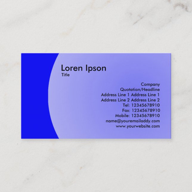 Arc Design - Blue Business Card (Front)