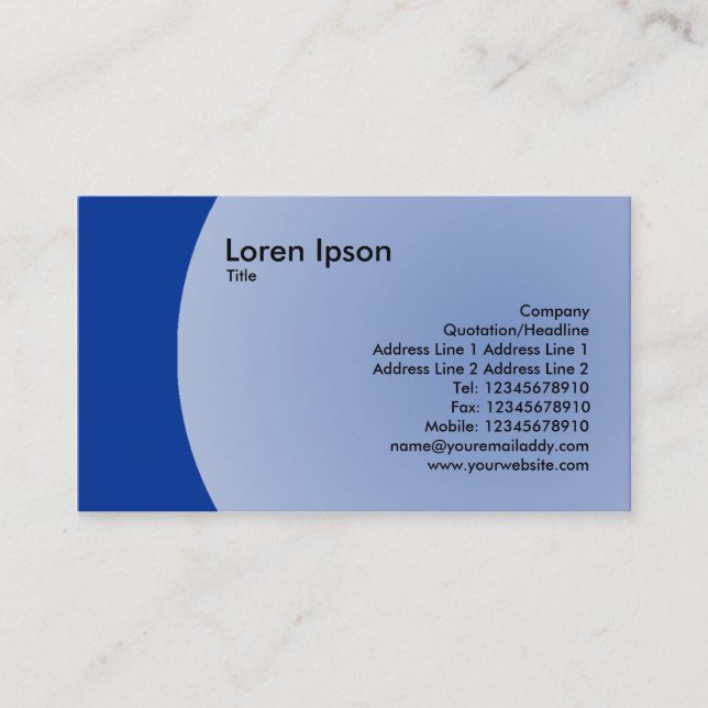 Arc Design - Dark Blue Business Card (Front)
