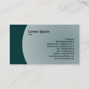 Arc Design - Dark Green Business Card