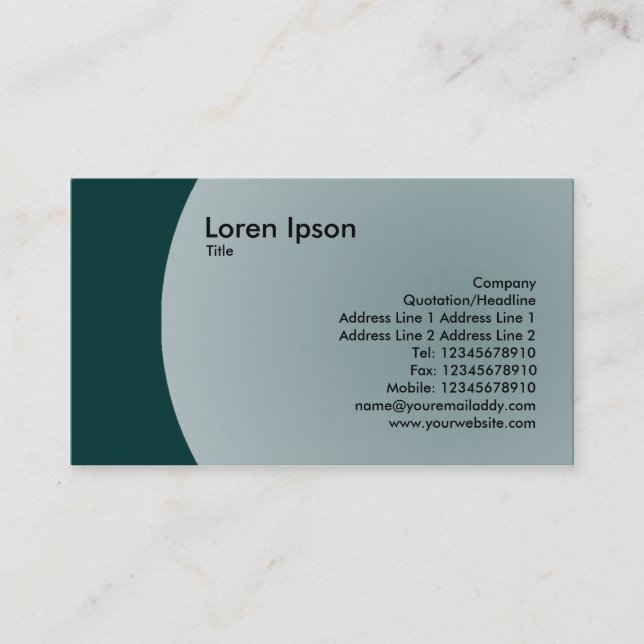Arc Design - Dark Green Business Card (Front)