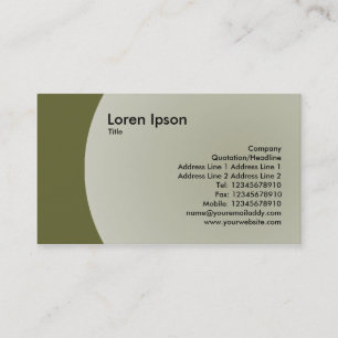 Arc Design - Olive Drab Business Card