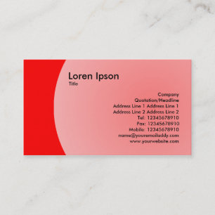 Arc Design - Red Business Card