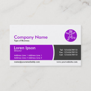Arc Divided Band - Purple and Dark Grey Business Card