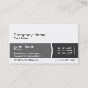 Arc Divided Band - Shades of Grey Business Card