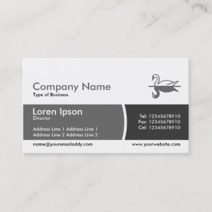 Arc Divided Band - Shades of Grey Business Card