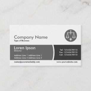 Arc Divided Band - Shades of Grey Business Card