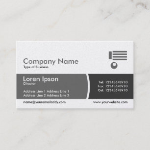 Arc Divided Band - Shades of Grey - Gold Business Card