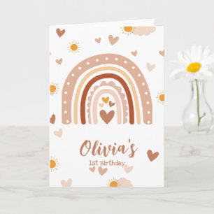 Arc en ciel Boheme - 1 year Anniversary Girl Card