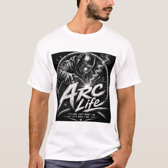 Arc Life - Black & White Men's Shirt (Front)
