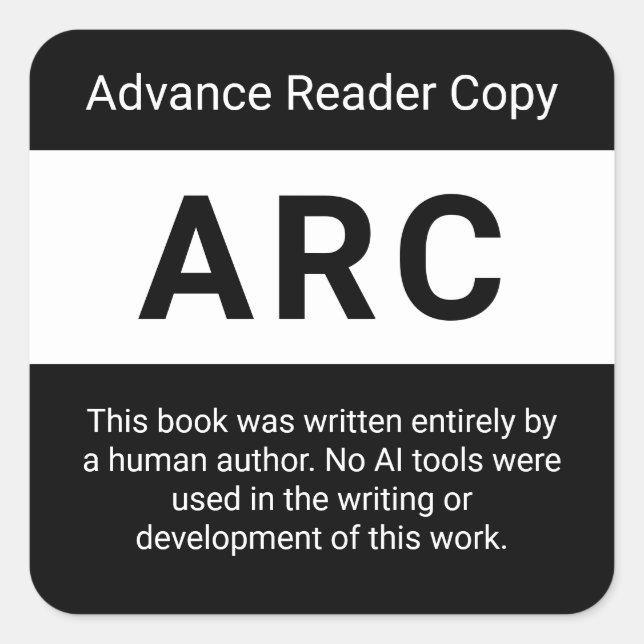 ARC Not for Sale Advance Reader Copy Book Author Square Sticker (Front)