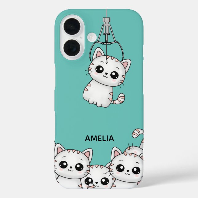 Arcade Claw Cute Kitten Grabber Personalised Case-Mate iPhone Case (Back)