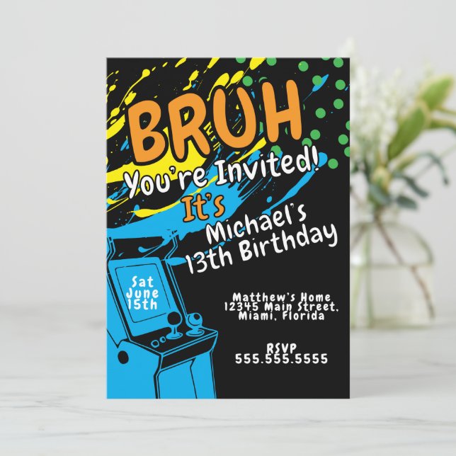 Arcade Colorful Birthday Party Boys  (Standing Front)