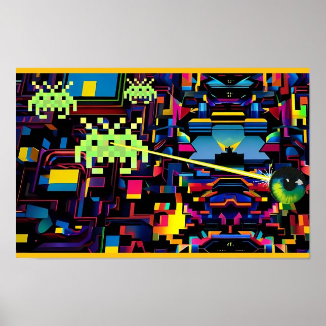 Arcade Death Machine on Patrol - Ken Gauge Art Poster (Front)