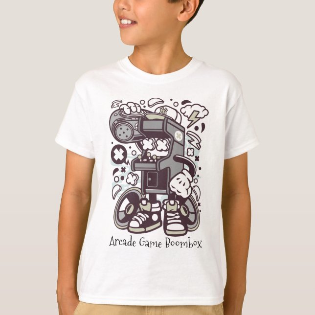 Arcade Game Boombox T-Shirt (Front)