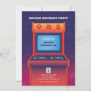 Arcade Game Invitation