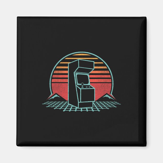 Arcade Game Machine Cabinet Nostalgia Retro 80s Ga Magnet (Front)