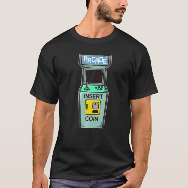 Arcade Game Retro Gamer Insert Coin T-Shirt (Front)