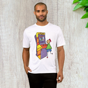 Arcade Gamer Stick Figure Fun Vintage Video Game T-Shirt