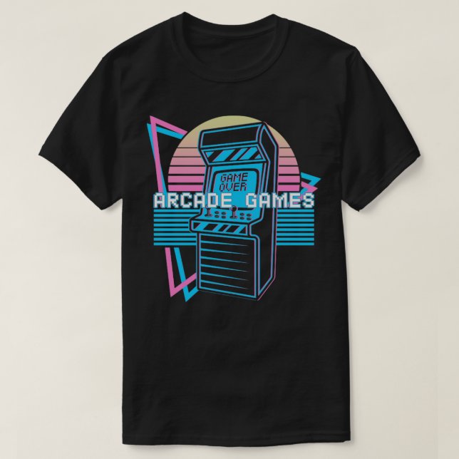 Arcade Games Retro T-Shirt (Design Front)