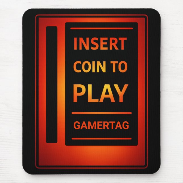 Arcade “Insert Coin to Play” Custom Mouse Pad (Front)