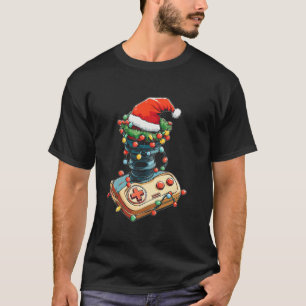 Arcade Joystick 80s Retro Video Games Christmas Ha T-Shirt