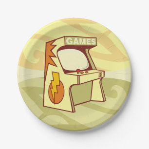 Arcade machine paper plate