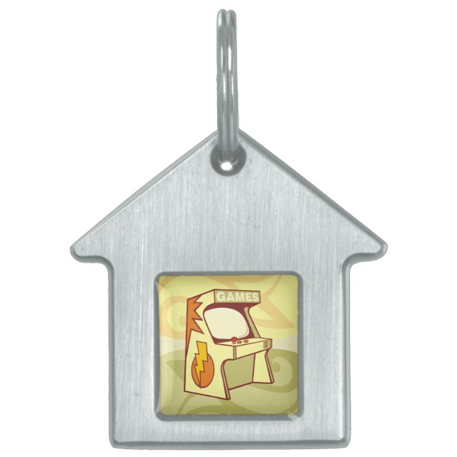 Arcade machine pet ID tag (Front)