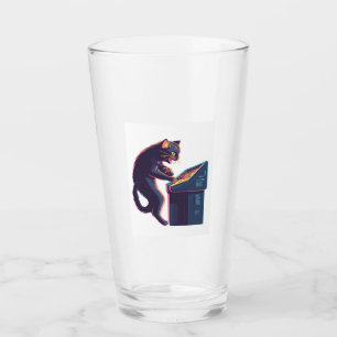 Arcade Meowster � Nostalgic Gamer Cat Glass
