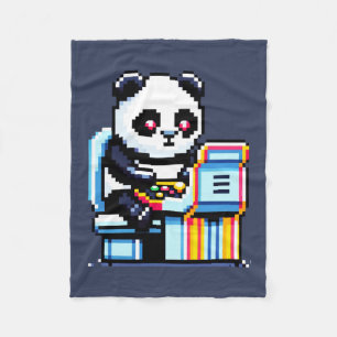 Arcade Panda Gamer Fleece Blanket
