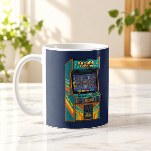 Arcade Tycoon Retro 80s Pixel Arcade Cabinet Mug