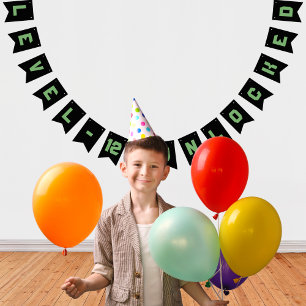 Arcade Video Game Level Up Kids Birthday Bunting