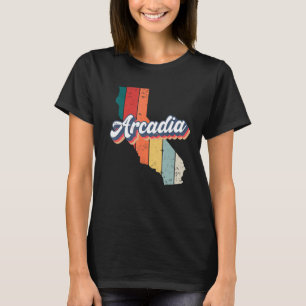 Arcadia City Retro Vintage Hometown California T-Shirt