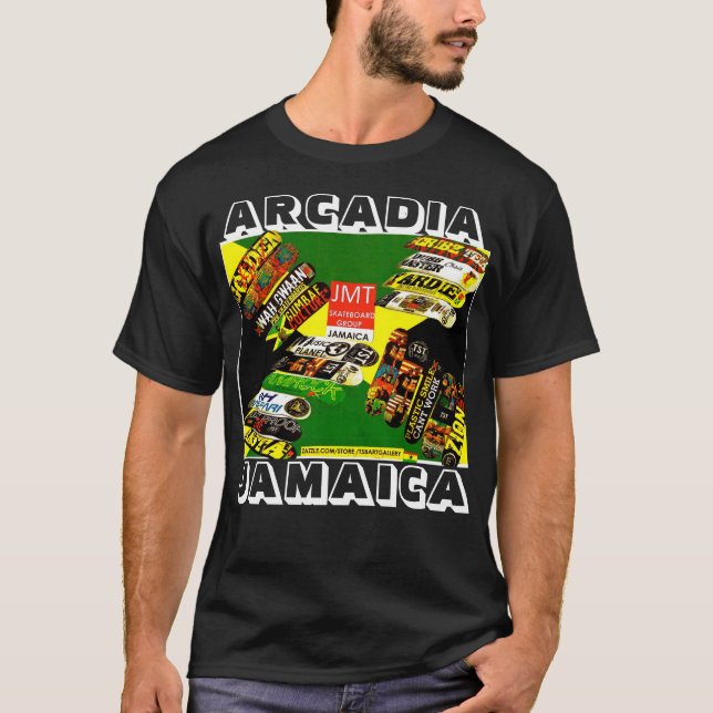 ARCADIA JAMAICA Basic Dark T-Shirt (Front)